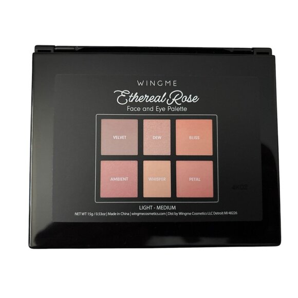 WINGME Ethereal Rose Face and Eyeshadow Palette Light-Medium NIB - Picture 3 of 5